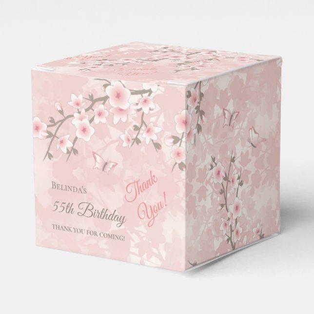 Ballotins Boîte de Fête Rose Pâle Fleur de Cerisier (Verso)