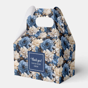 Ballotins Boîte de fleurs personnalisée de fleurs bleues mod