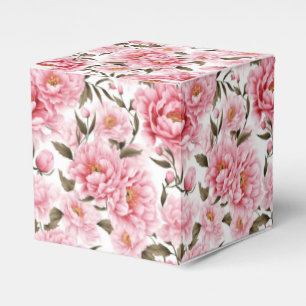 Ballotins Boîte de friandises à motif de pivoines pour fête