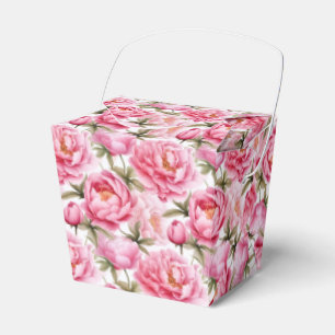 Ballotins Boîte de friandises à motif de pivoines pour fête