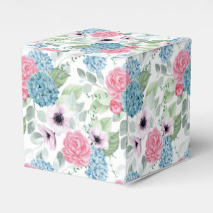 Ballotins Boîte de friandises à motif d'hortensia pour fête