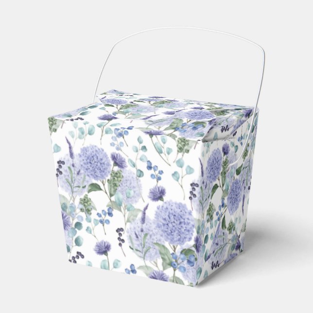 Ballotins Boîte de friandises à motif d'hortensia pour fête (Verso)