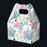 Ballotins Boîte de friandises à motif d'hydrangea pour fête<br><div class="desc">La boîte de faveurs de fête est présentée avec une impression florale d'hydrangea. 
Personnalisez cet article ou achetez-le tel quel.
Conseil : il suffit d'ajouter vos excellentes friandises et un ruban de fête.</div>