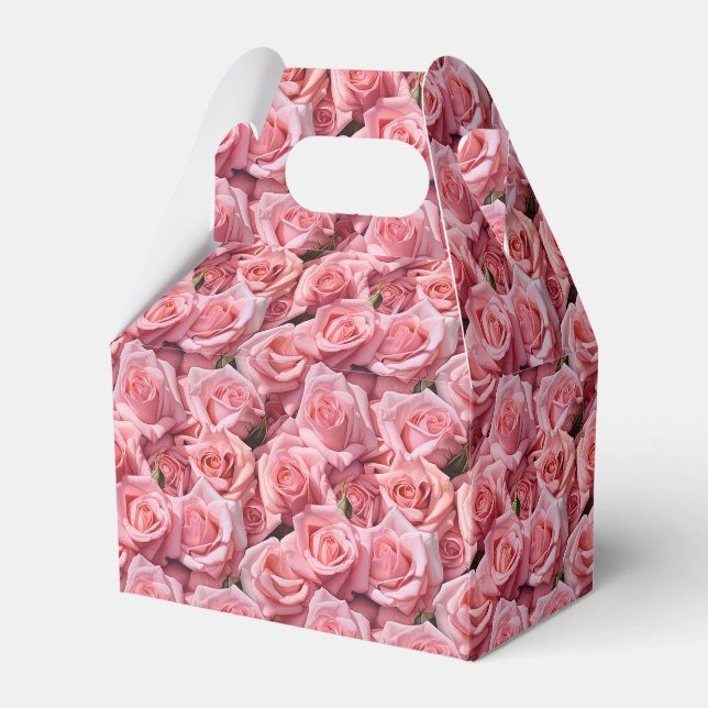 Ballotins Boîte de friandises à motif d'impression de roses  (Verso)