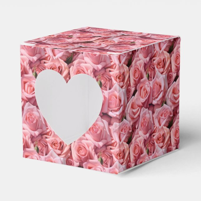 Ballotins Boîte de friandises à motif d'impression de roses  (Verso)