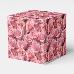 Ballotins Boîte de friandises à motif d'imprimé de roses ros