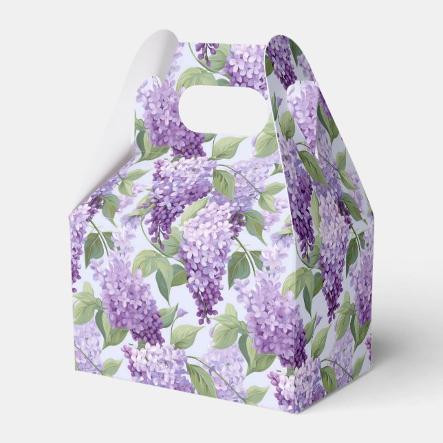 Ballotins Boîte de friandises à motif lilas pour fête (Verso)