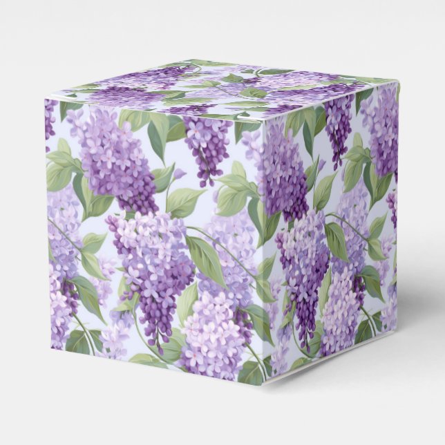 Ballotins Boîte de friandises à motif lilas pour fête (Verso)