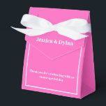 Ballotins Boîte de friandises de fête<br><div class="desc">Cette boîte de faveurs est présentée dans une couleur rose chaud et blanc élégante.</div>