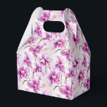 Ballotins Boîte de friandises Orchidées Party<br><div class="desc">La boîte de faveur de fête est présentée avec une belle impression florale d'orchidées violettes. 
Personnalisez cet article ou achetez-le tel quel.
Conseil: Ajoutez simplement vos excellentes friandises et ajoutez un ruban de fête.



Image sous licence</div>