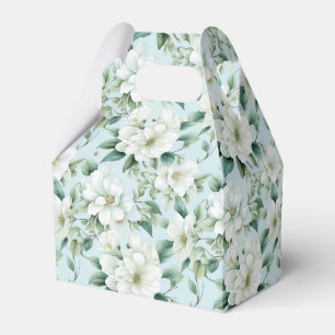 Ballotins Boîte de friandises pour fête aux fleurs blanches