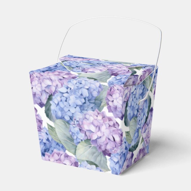 Ballotins Boîte de friandises pour fête aux hortensias (Verso)