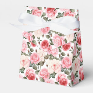 Ballotins Boîte de friandises pour fête aux roses roses