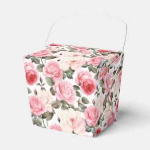 Ballotins Boîte de friandises pour fête aux roses roses