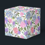 Ballotins Boîte de friandises pour fête avec impression d'ho<br><div class="desc">La boîte de faveur de fête est présentée avec une impression florale d'hortensia. 
Personnalisez cet article ou achetez-le tel quel.
Conseil : Il suffit d'ajouter vos excellentes friandises et un ruban de fête.</div>