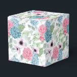 Ballotins Boîte de friandises pour fête avec impression d'ho<br><div class="desc">La boîte de faveur de fête est présentée avec une impression florale d'hortensia. 
Personnalisez cet article ou achetez-le tel quel.
Conseil : Ajoutez simplement vos excellentes friandises et un ruban de fête.</div>