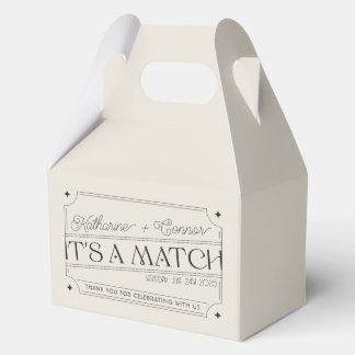 Ballotins Boîte de mariage Matchbox d'inspiration vintage