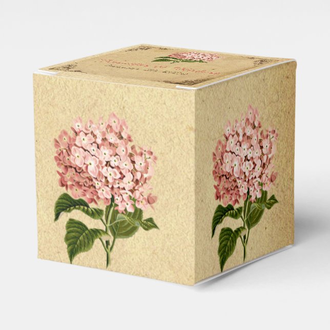 Ballotins Boîte de mariage vintage Hydrangea (Verso)