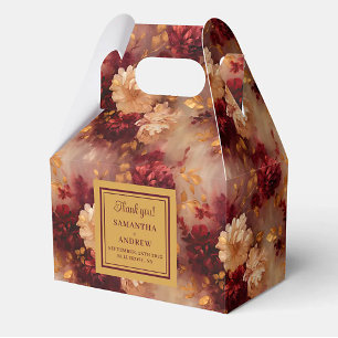 Ballotins Boîte de Merci de Mariage d'or romantique Brousse 
