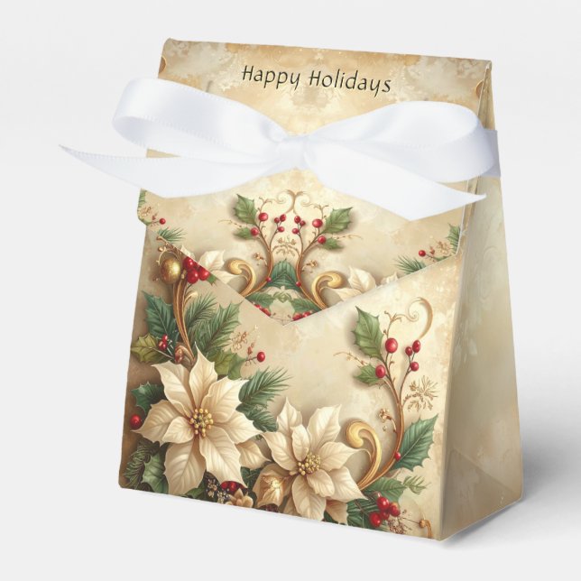 Ballotins Boîte de Noël Fleurs Cadeau de Fêtes (Verso)