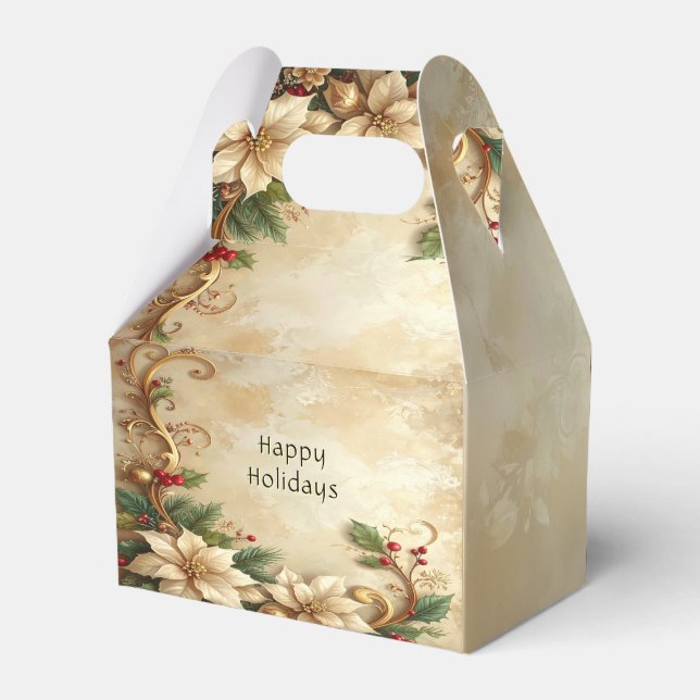 Ballotins Boîte de Noël Fleurs Cadeau de Fêtes (Arrière)