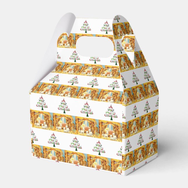 Ballotins Boîte de Noël Gable Favor (Verso)