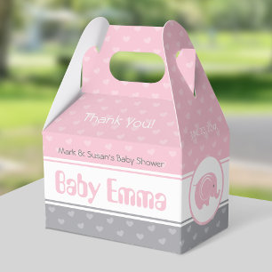 Ballotins Boîte de pignon de Baby Shower avec Eléphant - Béb