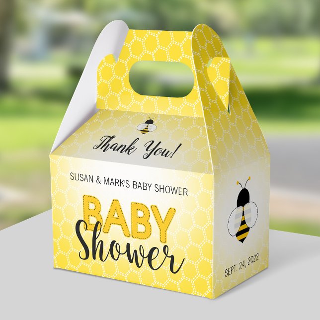 Ballotins Boîte de pignon de douche pour bébé thème abeille (Créateur téléchargé)