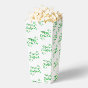 Ballotins Boîte de pop-corn de Noël vert joyeux