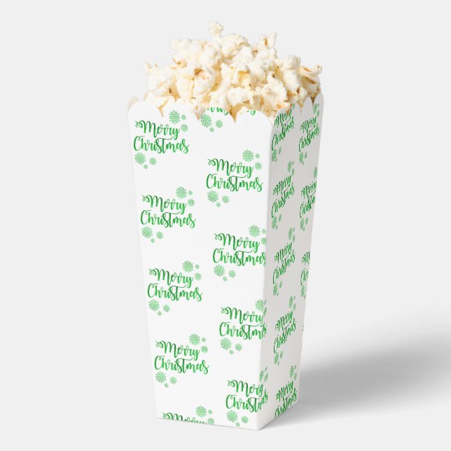 Ballotins Boîte de pop-corn de Noël vert joyeux (Sauté)