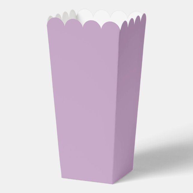 Ballotins Boîte de pop-corn lilas en faveur (Recto)