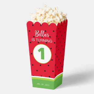 Ballotins Boîte de pop-corn pour fête d'anniversaire 1 an av
