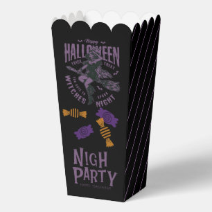 Ballotins Boîte de Popcorn Sorcière d'Halloween Volant sur B