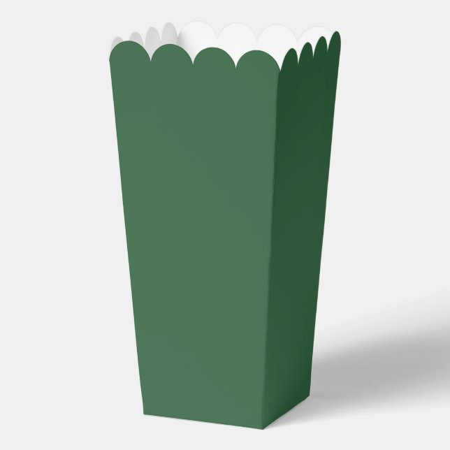 Ballotins Boîte de Popcorn Vert Chasseur en faveur (Recto)