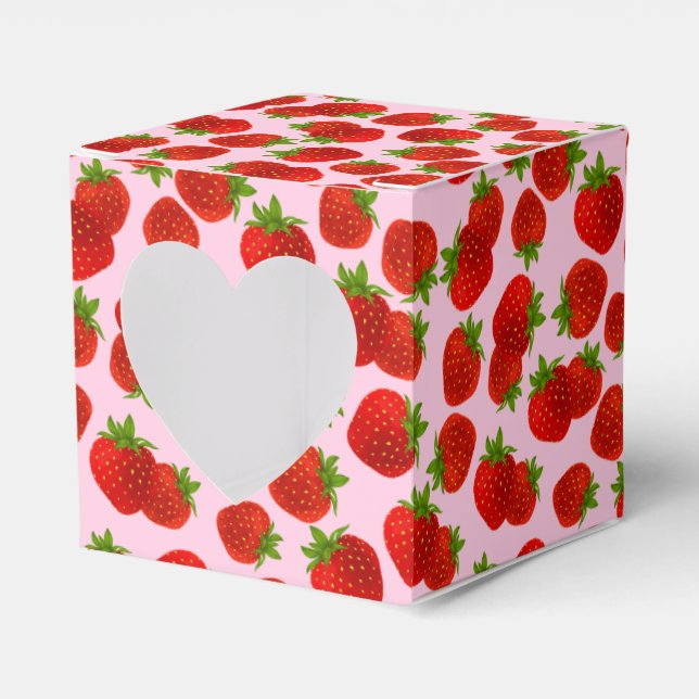 Ballotins Boîte de préférence de la fête des fraises (Verso)