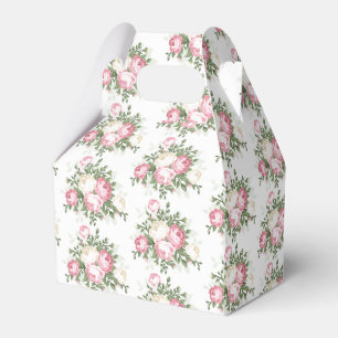 Ballotins Boîte de préférence de mariage Rose vintage