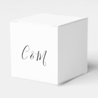 Boîte de préférence Mariage noir et blanc