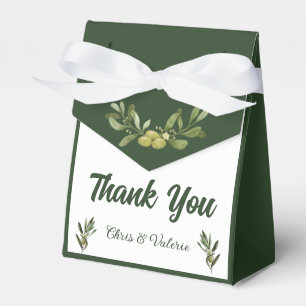 Ballotins Boîte de préférence Mariage vert olive
