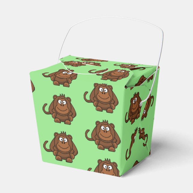 Ballotins Boîte de préférence pour la fête des singes (Verso)