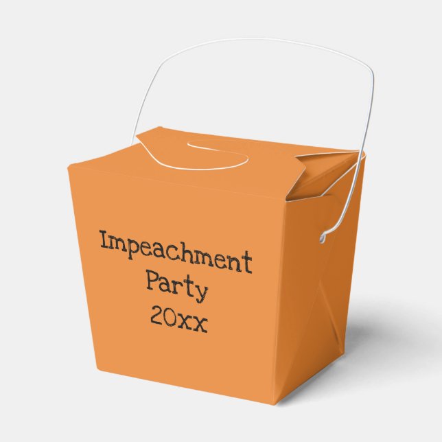 Ballotins Boîte de prise orange "Parti d'impeachment" (Verso)