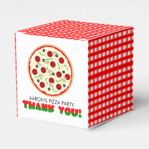 Ballotins Boîte de remerciement pour fête de pizza