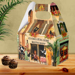 Ballotins Boîte de remerciement romantique italienne<br><div class="desc">Élégante boîte cadeau avec une scène italienne romantique avec un hôtel et un restaurant. Belle pour toute célébration de style italien ou méditerranéen ou pour un restaurant ou une boulangerie. Peinture d'art fine originale par ©Anne Vis.</div>