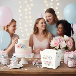 Ballotins Boîte de Remerciements avec Roses Rouges Clair