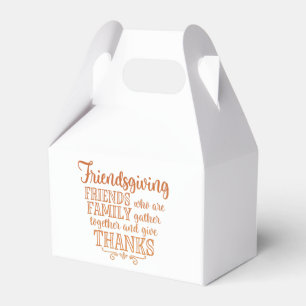 Ballotins Boîte de restes de Friendsgiving Orange Moderne