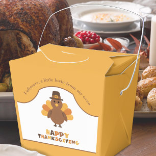 Ballotins Boîte de restes de Thanksgiving jaune mignon à emp