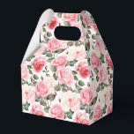 Ballotins Boîte de traitement de la fête des roses roses ros<br><div class="desc">La boîte de faveur Party est présentée avec un joli imprimé fleuri rose roses. Customisez cet objet ou achetez tel quel. Astuce : Ajoutez simplement vos bonnes friandises et ajoutez un ruban festif. Image sous licence</div>