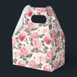 Ballotins Boîte de traitement de la fête des roses roses ros<br><div class="desc">La boîte de faveur Party est présentée avec un joli imprimé fleuri rose roses. Customisez cet objet ou achetez tel quel. Astuce : Ajoutez simplement vos bonnes friandises et ajoutez un ruban festif. Image sous licence</div>