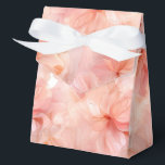 Ballotins Boîte de traitement de la partie d'impression flor<br><div class="desc">La boîte de faveur de la fête est présentée avec une belle grande couleur d'encre de pêche imprimé floral. Customisez cet objet ou achetez tel quel. Astuce : Ajoutez simplement vos bonnes friandises et ajoutez un ruban festif. Image sous licence</div>