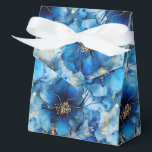 Ballotins Boîte de traitement de la partie d'impression flor<br><div class="desc">La boîte de fête est présentée avec un beau grand imprimé fleuri bleu. Customisez cet objet ou achetez tel quel. Astuce : Ajoutez simplement vos bonnes friandises et ajoutez un ruban festif. Image sous licence</div>