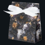 Ballotins Boîte de traitement de la partie d'impression flor<br><div class="desc">La boîte de faveur de la fête est présentée avec une belle grande impression florale de fleurs noires. Customisez cet objet ou achetez tel quel. Astuce : Ajoutez simplement vos bonnes friandises et ajoutez un ruban festif. Image sous licence</div>